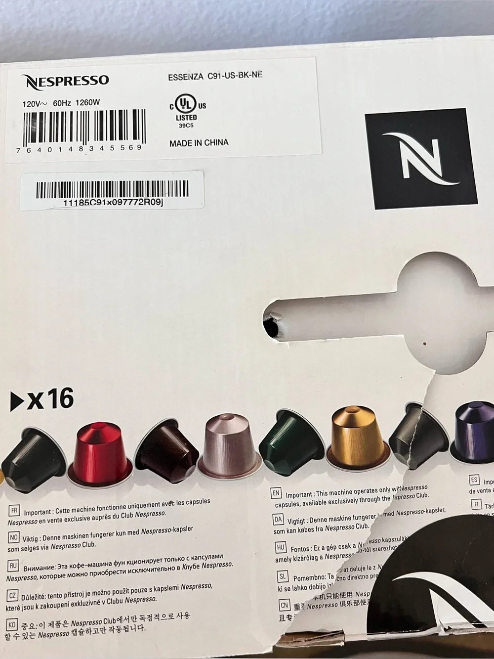 Nespresso essenza c91